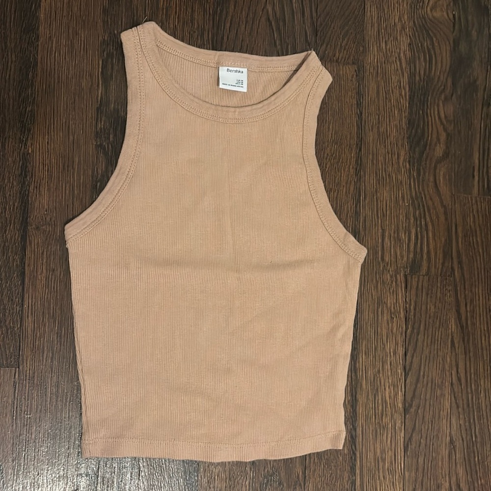 BERSHKA Medium ribbed shirt